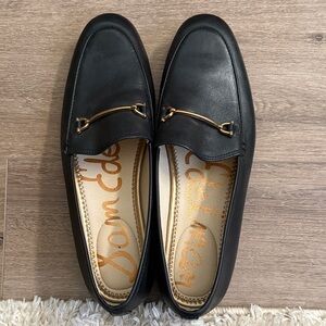 Sam Edelman Black Loafers with Gold Detail
